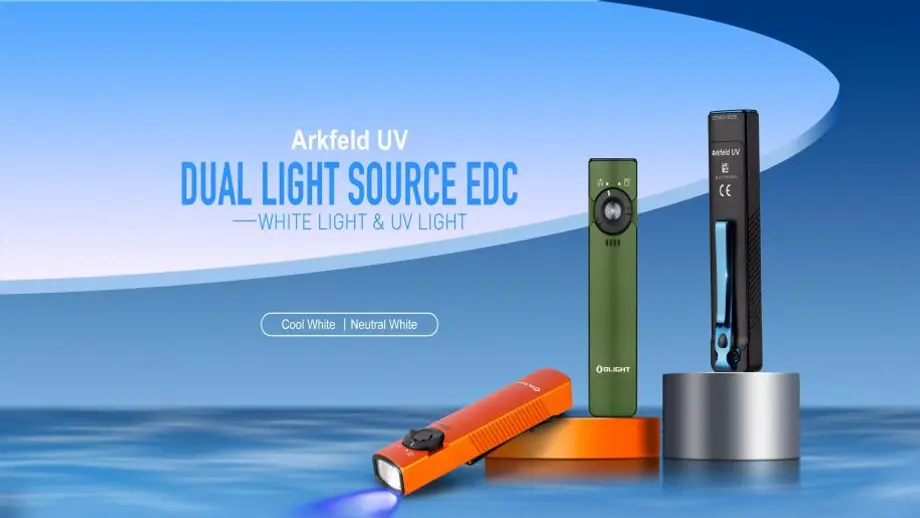 olight arkfeld uv flashlight ARKFELDPRO3RBKCW Pro 1300 Lumens LED Black purer and more professional Olight Arkfeld UV - OD