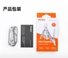 NexTool Mini Flagship F12 multitool with retail packaging box and user manual on white background
