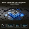 Falcon 256x192 thermal core sensor with 18mK sensitivity on a glowing blue circuit board showing technical specifications