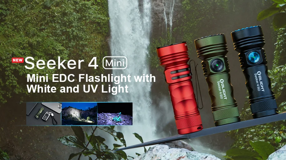 O-Fan Review on Olight Seeker 4 Mini White and UV Light Flashlight 