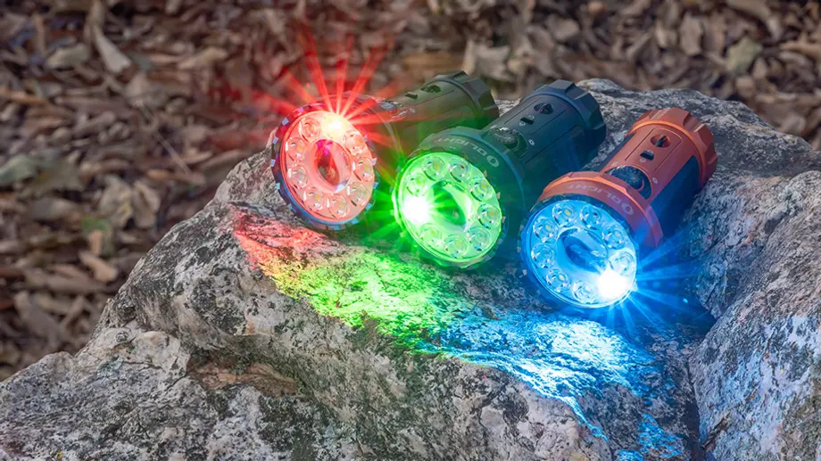 The Benefits of Red, Green, and Blue Light in Olight Marauder Mini Flashlights