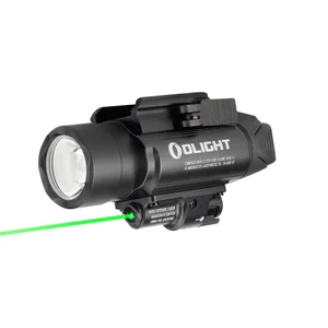 Olight Black Baldr Pro R Weapon Light with Green Laser and Integrated Rechargeable Battery for Tactical Use