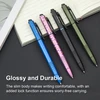 Four O'Pen Glow pens: blue, pink, black, green. Glossy, durable, slim design with textured grips and lock function.