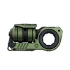 GoBiggeR green olive drab military style metal EDC fidget toy haptic coin spinner on white background