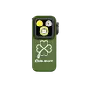 Olight Green Oclip Pro front view with shamrock graphic for portable illumination and everyday carry.