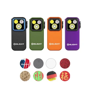 Olight Black Oclip Pro Front View with Multi-LEDs for Versatile Lighting and Everyday Carry