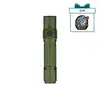 Olight Warrior X 4 Ultra tactical flashlight in military green with an Easter bunny sticker, a perfect gift