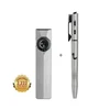 Olight limited edition titanium flat EDC flashlight and bolt action pen set on white background
