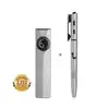 Olight limited edition titanium flat EDC flashlight and bolt action pen set on white background