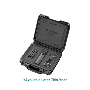 Olight ArkTac Ultra Premium tactical flashlight kit inside a protective black hard case with custom foam inserts