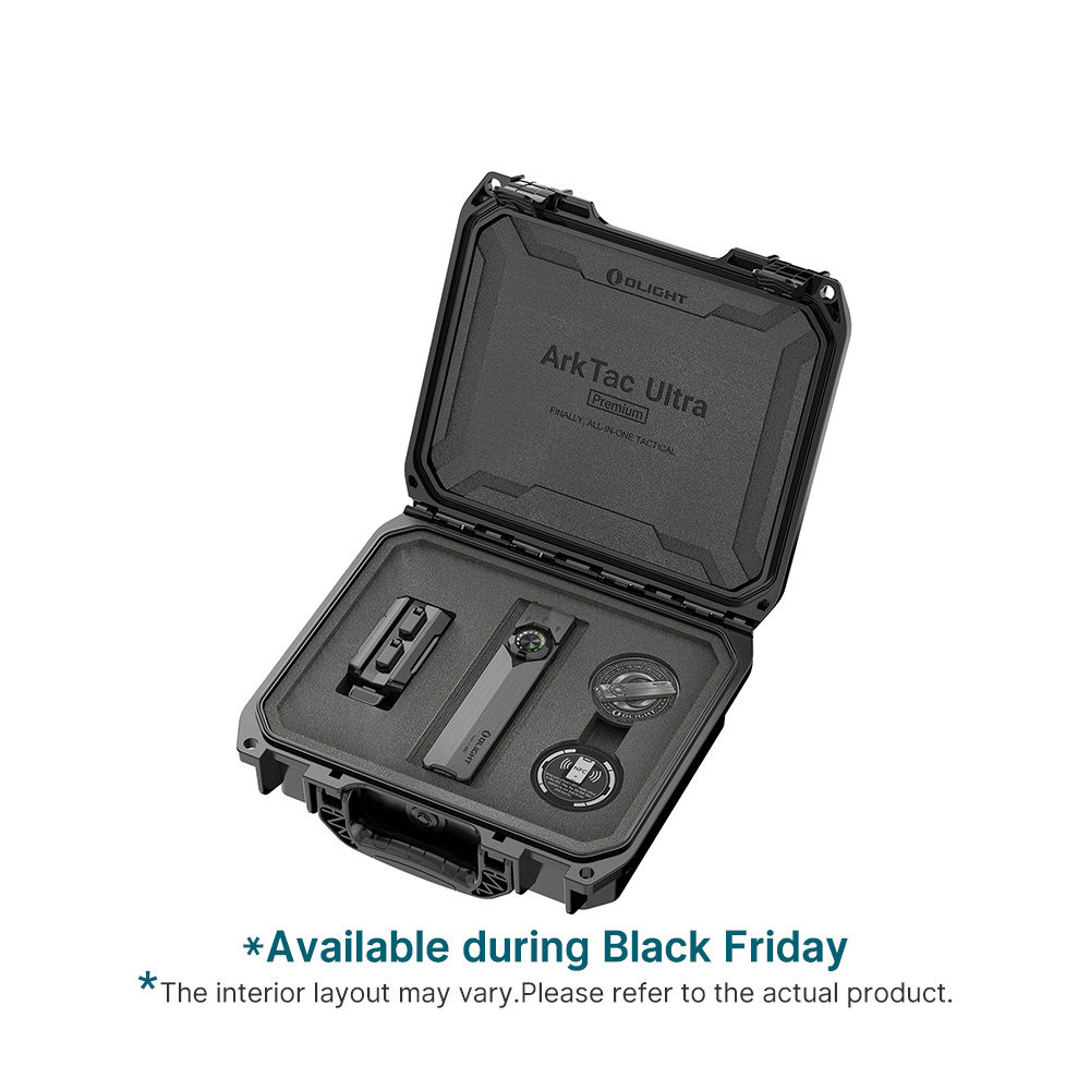 ArkTac Ultra Premium All-in-One Flat Tactical Flashlight with 5 Lights & 10 Configurations