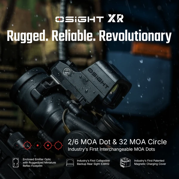 Osight XR Enclosed Red Dot Sight RMR Footprint Multi Reticle Optic