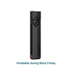 Olight sleek black flat EDC flashlight with selector dial, isolated on white background with Black Friday text