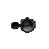 Black optical sight/scope attachment with two lenses on white background.