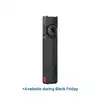 Olight Arkfeld Pro flat flashlight with UV and laser on white background