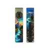 Olight Arkfeld Ultra Flashlight Front and Back View featuring Mountain Landscape Art and Pocket Clip for Outdoor EDC Use