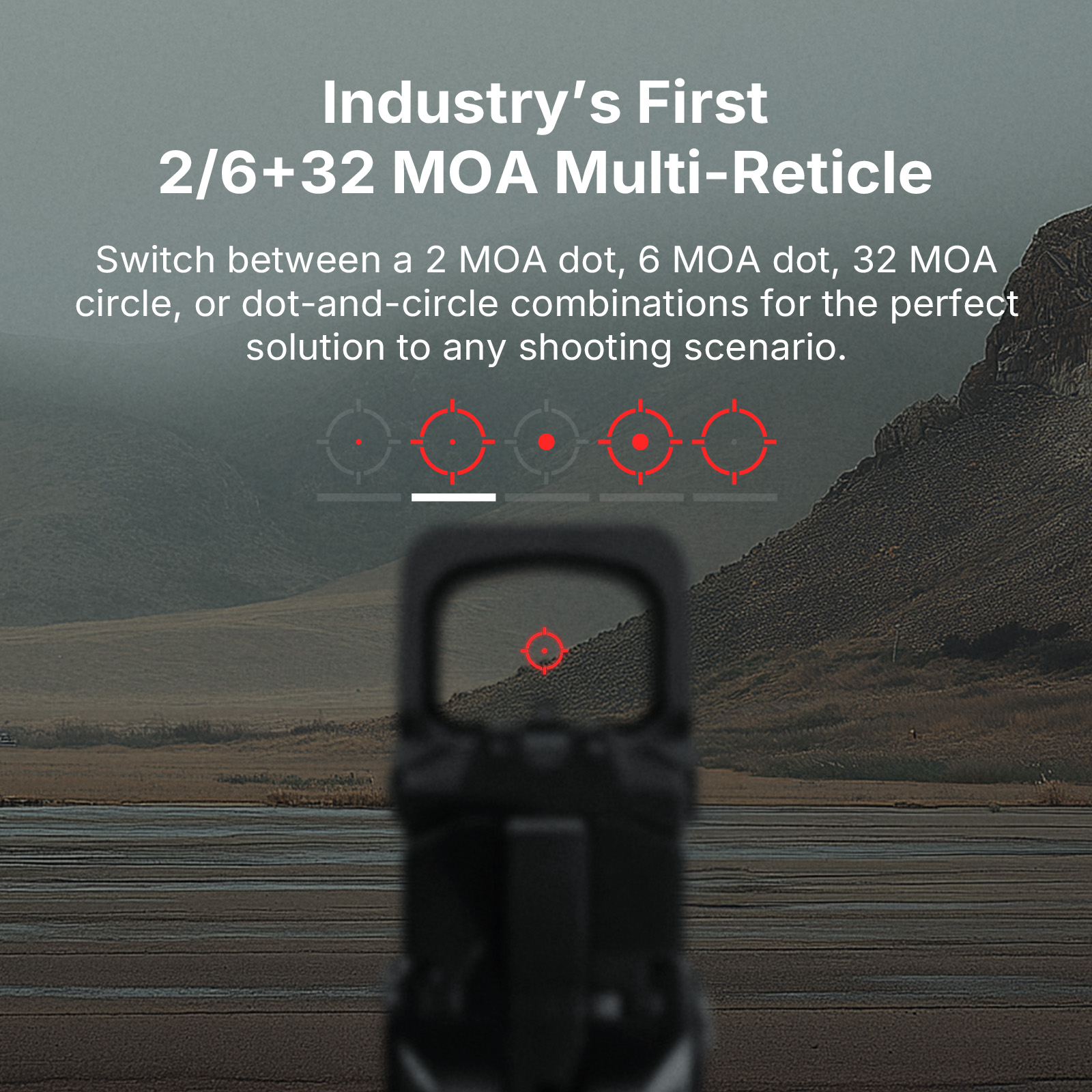 Osight XR Enclosed Red Dot Sight RMR Footprint Multi Reticle Optic