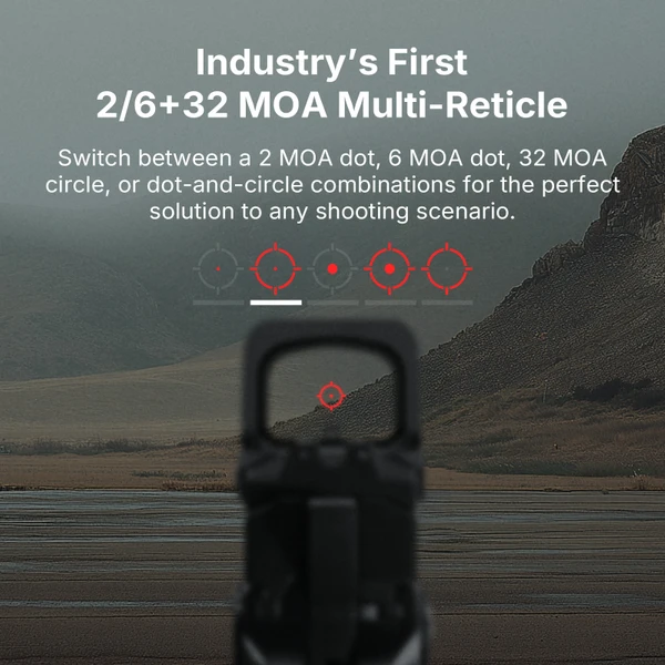 Osight XR Enclosed Red Dot Sight RMR Footprint Multi Reticle Optic