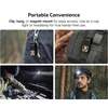 Olight Black Oclip Pro Portable Clip Light used as Keychain Cap Light and Magnetic Work Light for Hands Free Hiking and Repair