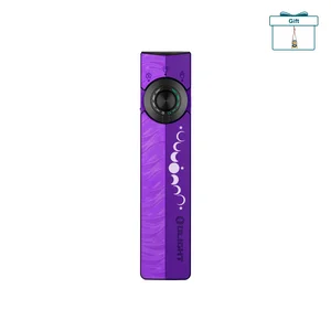 Olight Purple ArkPro Flat Flashlight Front View with Moon Phase Pattern and Selector Dial for EDC Outdoor Use