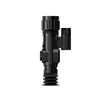 Black thermal imaging monocular, side view. High-tech night vision device with eyepiece.