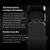 Red dot reflex sight with multi-reticle system and co-witness feature on handgun iron sights for precision aiming