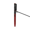 Olight OPen 3 red and black tactical pen light charging with USB-C cable isolated on white background