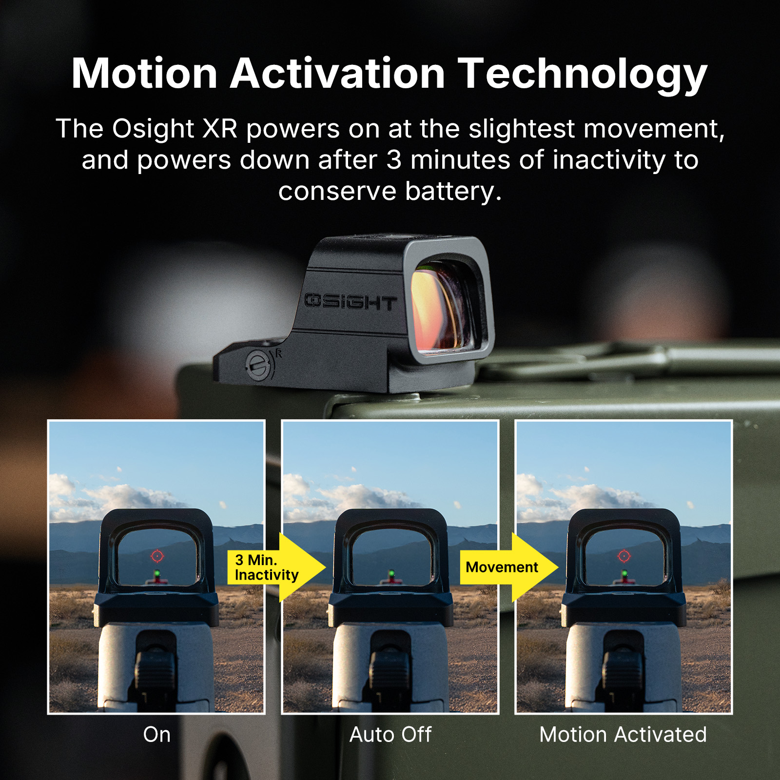 Osight XR Enclosed Red Dot Sight RMR Footprint Multi Reticle Optic
