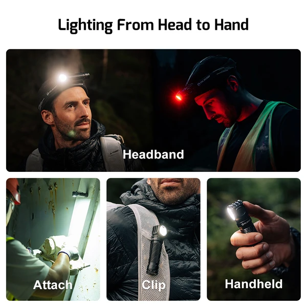 Perun 3 Headlamp 3000 Lumens White Red Light Rechargeable