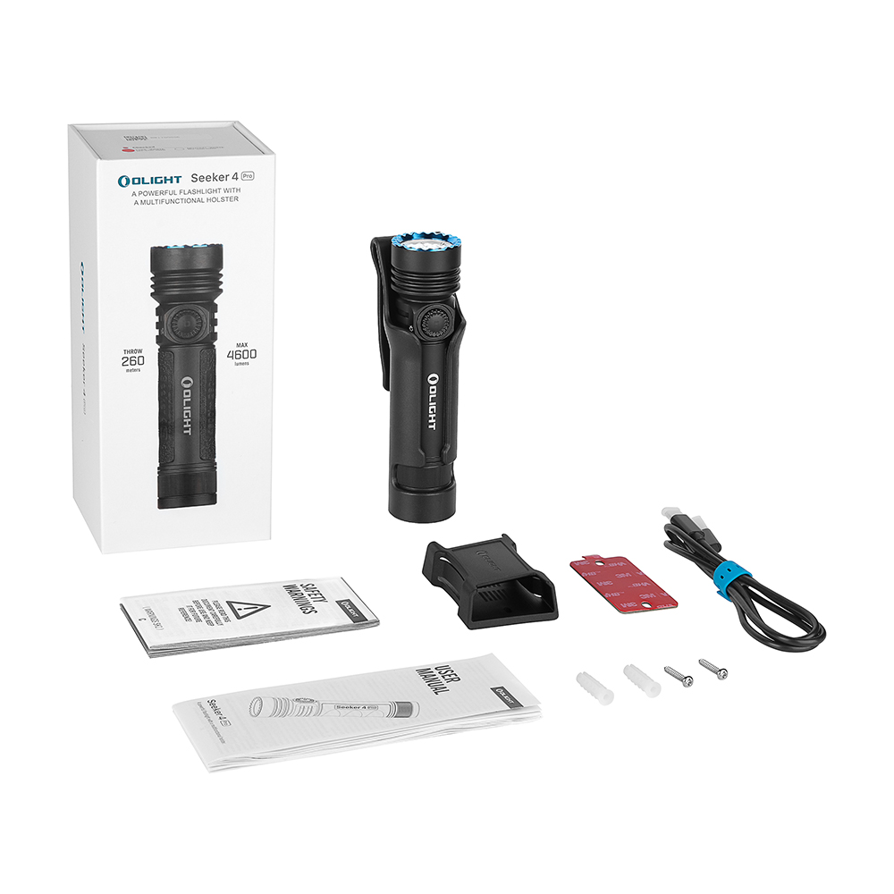 Seeker 4 Pro 4600lm Rechargeable Flashlight High Power EDC Light
