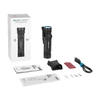 Olight Black Seeker 4 Pro Flashlight Kit with Holster Charger Cable and Manuals for High Power EDC Searchlight Use