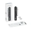 Olight Black I3T 2 EOS Slim Tail Switch Flashlight with textured body and pocket clip, shown with packaging and manual for EDC.