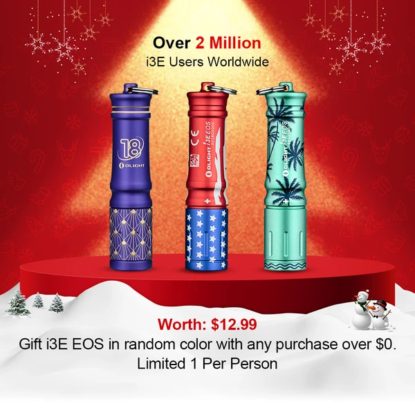 OLIGHT i3E EOS Keychain Flashlights in multiple designs, perfect as a small gift or everyday carry light.