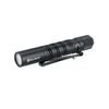 Olight Black I3T Flashlight side view with pocket clip and textured grip for everyday carry and portable illumination