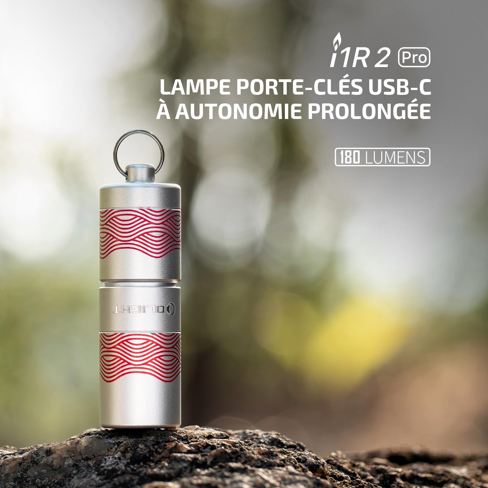i1R 2 Pro Keychain Flashlight 180 Lumens USB C Rechargeable EDC