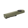 Olight Olive Green Arkfeld Ultra Flat EDC Flashlight Isometric View with Pocket Clip and Laser Pointer for Daily Carry