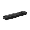 Sleek black Olight Arkfeld Pro flat flashlight with textured grip and rotating selector switch on white background