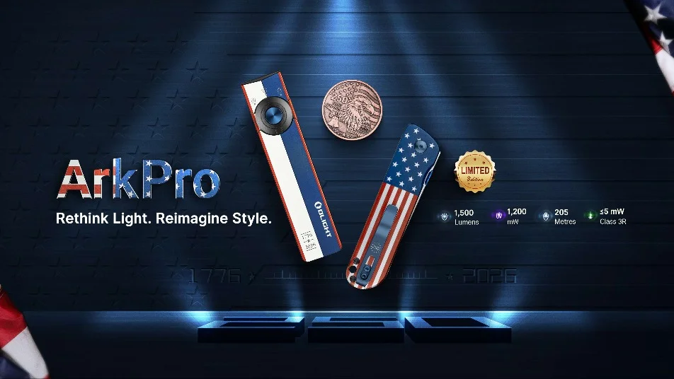 Forged for American's 250th: Olight C.O.R.E. Unveils The Independence Duo ArkPro Liberty Lines & Oknife Bundle