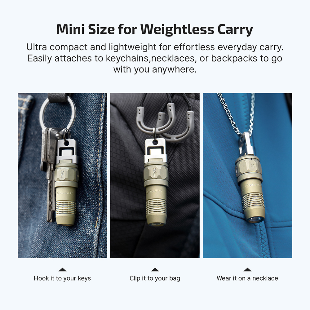 iUltra OAL Keychain Flashlight USBC Rechargeable 80 Lumens Tough