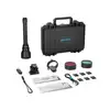 Olight Black Javelot Turbo 2 long-range tactical flashlight complete kit with case, filters, and accessories for hunting and outdoor use.