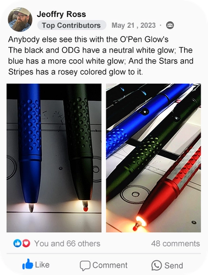O Pen Glow Rechargeable Penlight LED Penlight 4 in 1 Green Laser