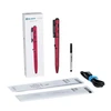 Olight OPen 3 red tactical penlight with packaging box, refill, charging cable, and user manual on white background