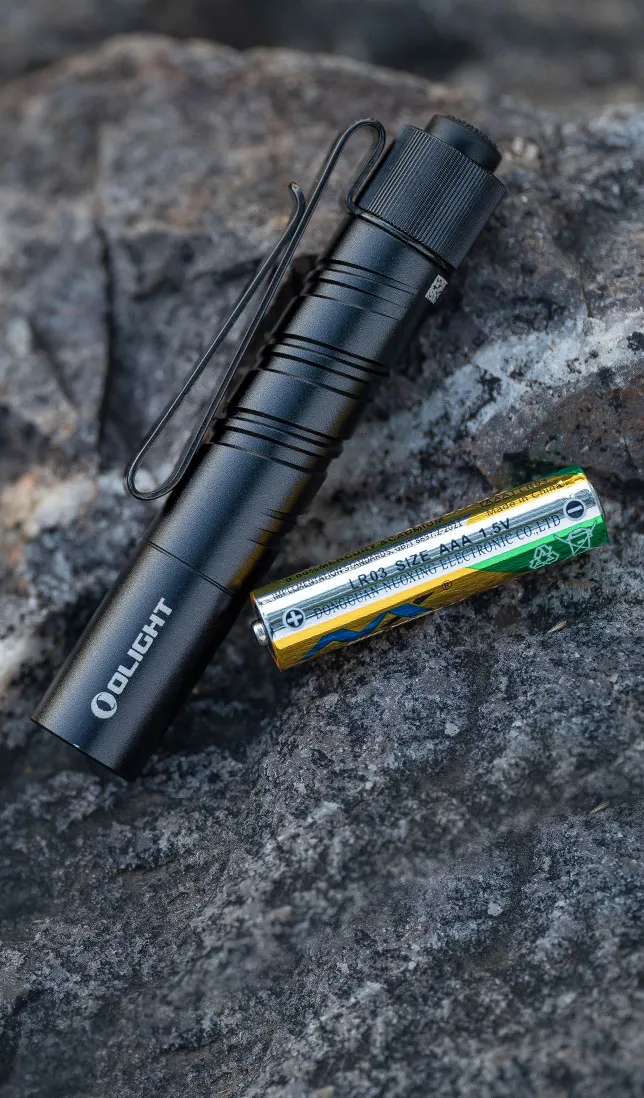 i3T 2 EOS Small EDC Flashlight 300lm Dual Fuel AAA Tail Switch