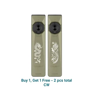 Olight Green Arkfeld Ultra Flashlight Twin Pack with Dragon and Phoenix Engravings for Everyday Carry and Gift Use