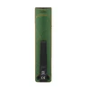 ArkPro green-gold distressed flashlight with black pocket clip, barcode, serial number, and CE mark