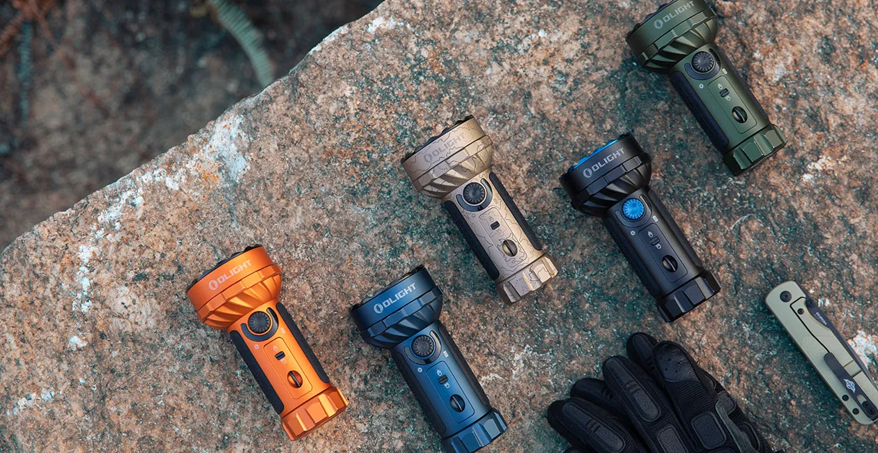Marauder Mini Powerful LED Flashlight 7000lm RGB Dual Beam Olight