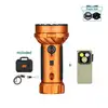 Olight Orange Marauder Mini 2 flashlight with an Oclip Ultra, U1 Pro, and Patch Gift for powerful outdoor illumination.