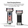 Olight patriotic design flashlight dual charging options with magnetic charger and USB-C cable port