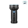 Olight Black Marauder Mini Flashlight Front View with Rotary Knob and Toggle Switch for Outdoor Search and Rescue