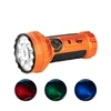 Olight Orange Marauder Mini Flashlight with textured grip and control dial for high-power multi-color outdoor and tactical illumination.